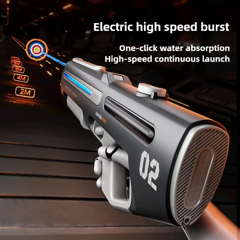 Strong Water Gun Toy Set With Lighting Manual Pull Absorb Water Absorption Water Pistol Spray Blaster Pool Toys for Kids Adult