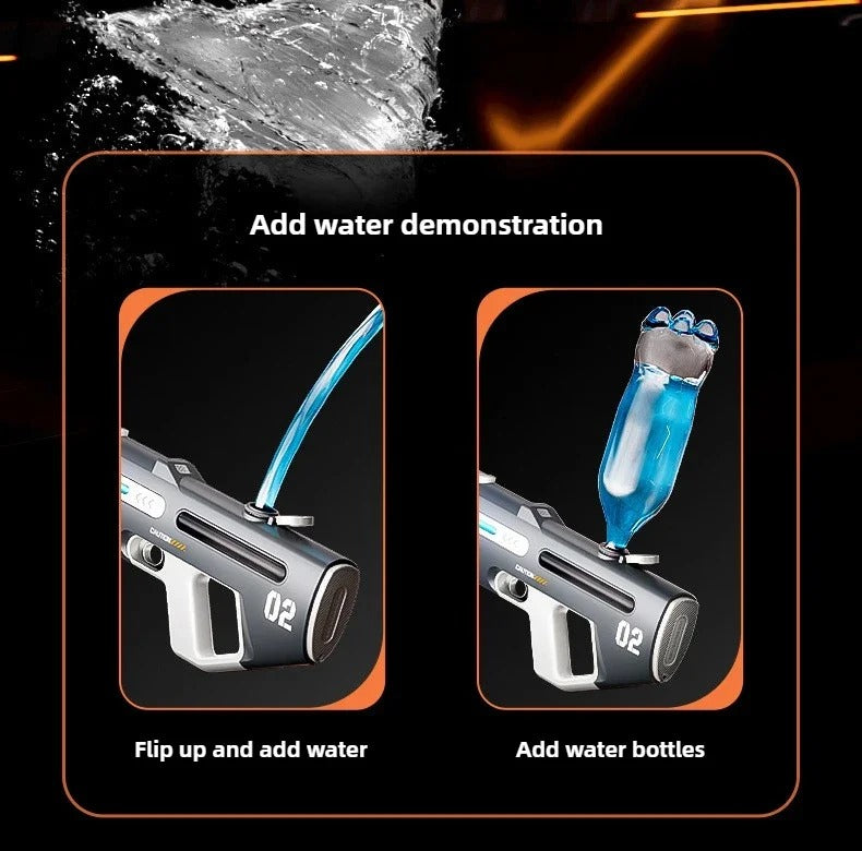 Strong Water Gun Toy Set With Lighting Manual Pull Absorb Water Absorption Water Pistol Spray Blaster Pool Toys for Kids Adult