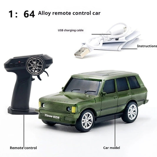 1: 64 Hot Selling Alloy Mini Remote Control Car Retro Sang Travel Car Model Lighting Remote Control Car Off-Road Vehicle Toy