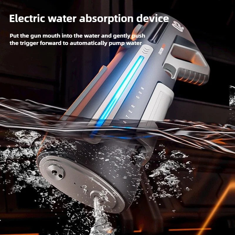 Strong Water Gun Toy Set With Lighting Manual Pull Absorb Water Absorption Water Pistol Spray Blaster Pool Toys for Kids Adult