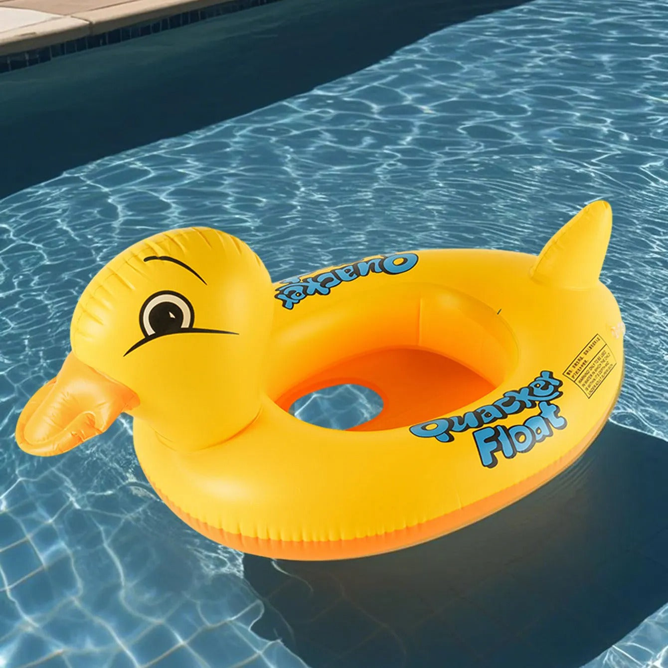 1PC Duck-shaped Thickened Inflatable Underarm Float with Seat Ring, Summer Pool & Beach Float for Kids, Perfect for Water Play